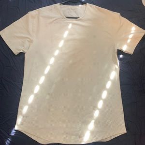 Bylt Drop Cut Lux Blend (dry-fit). White, black dotted. Size: Large, like new